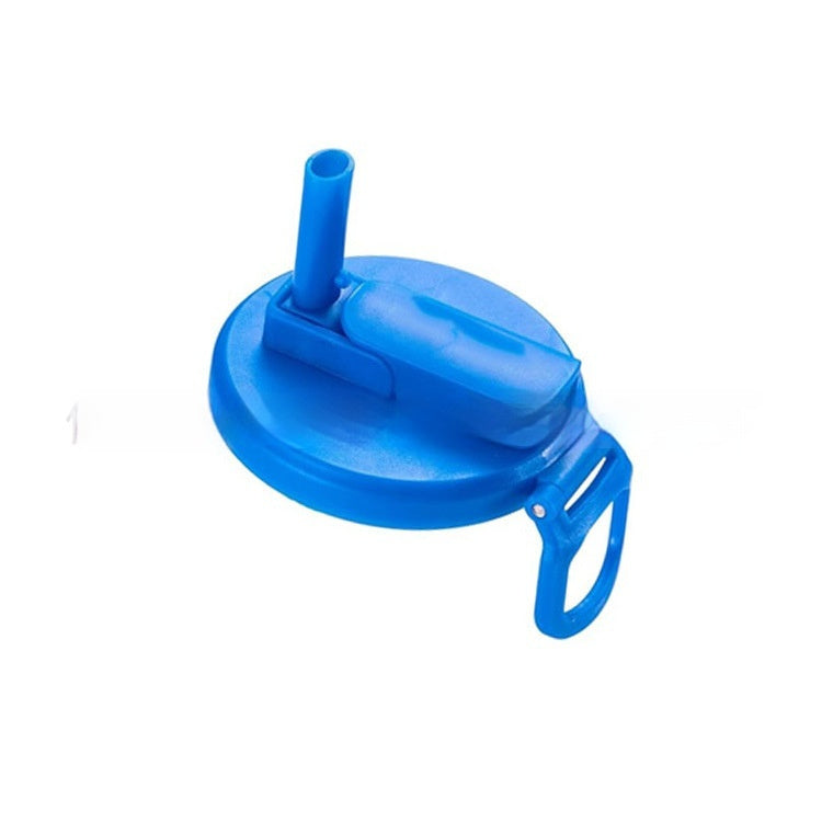 Shopi Vella blue reusable soda can lid with straw for kitchen storage and spill prevention