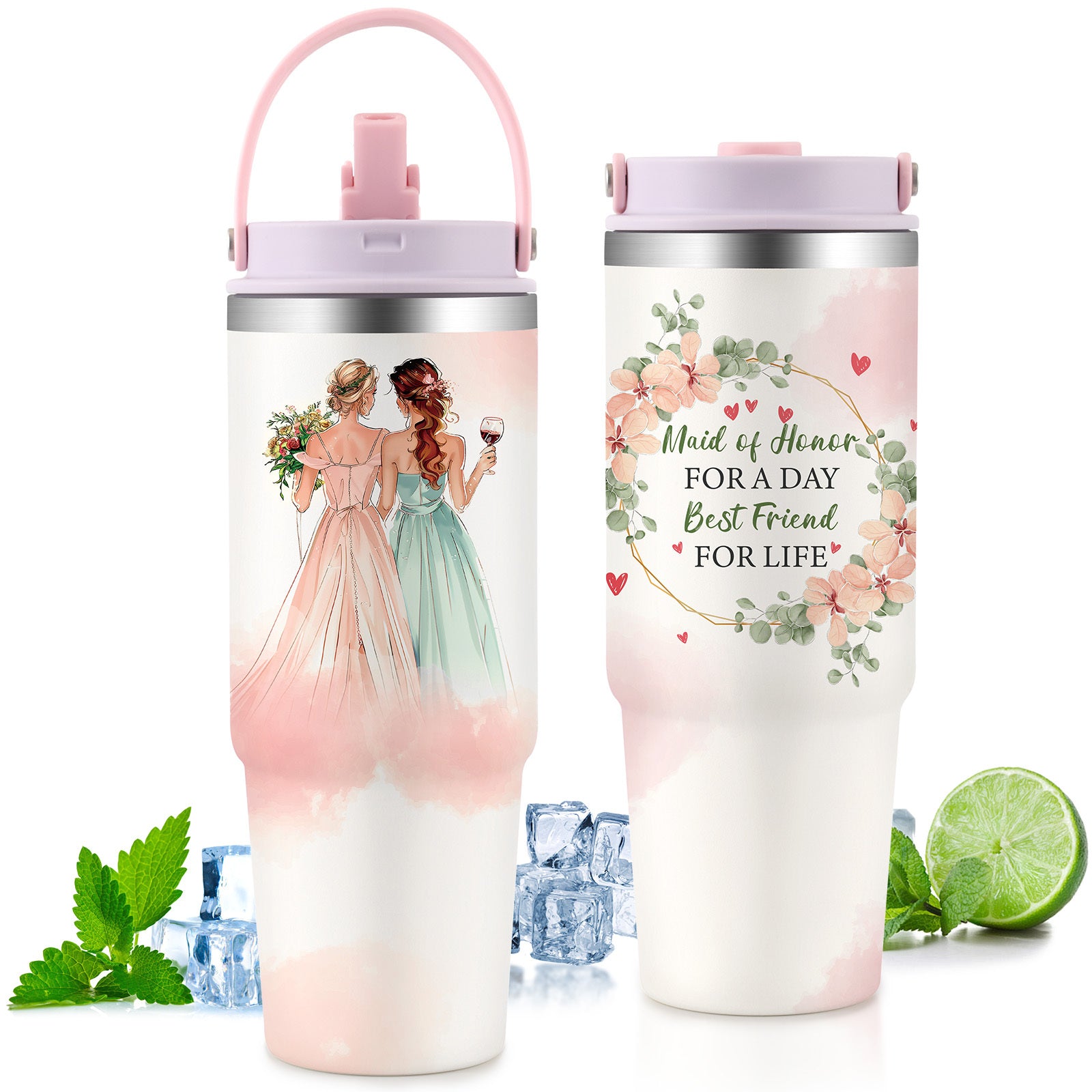 Shopi Vella Custom Gift Tumbler for Couples - Romantic Design