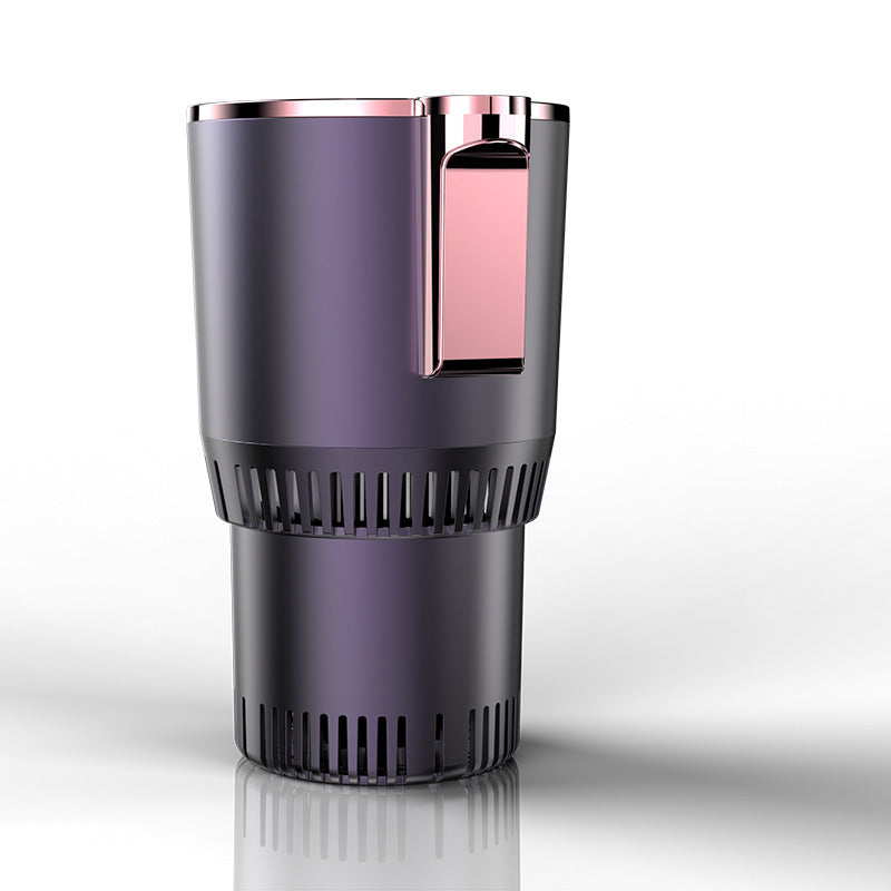 Shopi Vella cooling cup in black and rose gold car cup holder warmer cooler for beverages