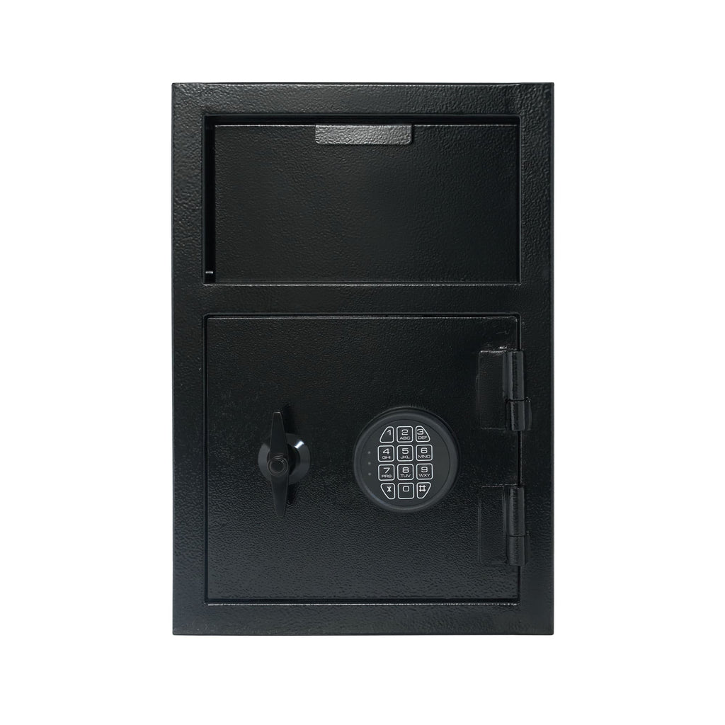 Shopi Vella black carbon steel depository safe with electronic lock for secure storage
