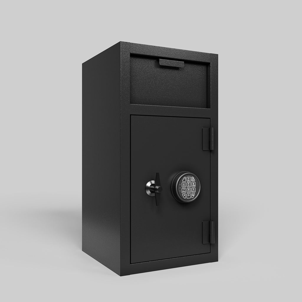 Shopi Vella carbon steel digital safe box with keypad lock and sturdy black finish