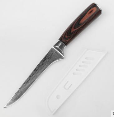 Shopi Vella carpenter's chef knife 8 piece with a wooden handle and stainless steel blade with protective sheath