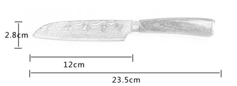 Carpenter's chef knife 8 piece with 12 cm blade and wooden handle from Shopi Vella