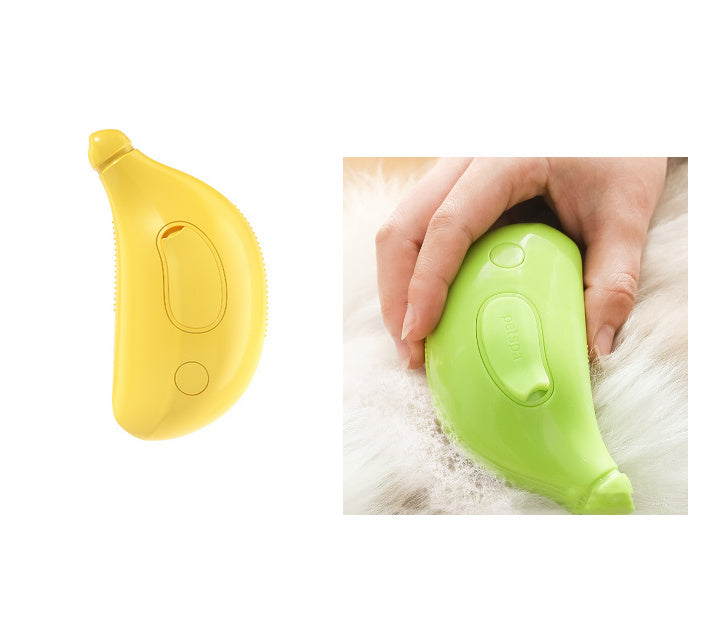 Shopi Vella cat and dog hair removal comb in yellow and green for removing pet fur easily