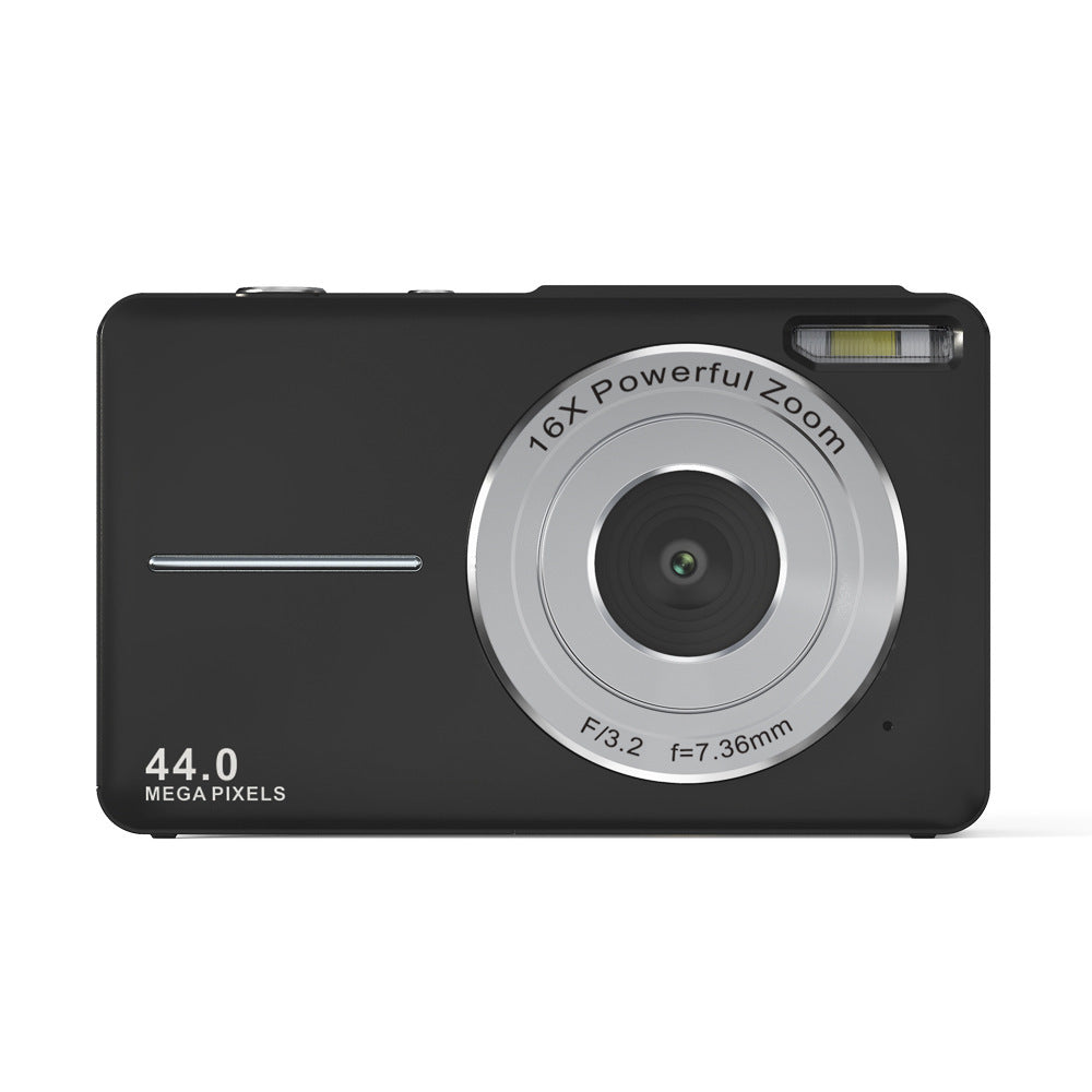 Shopi Vella children's HD camera gift black digital camera with 44 megapixels and 16x powerful zoom