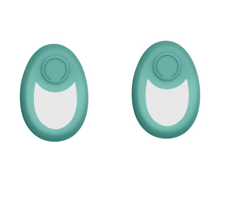 Shopi Vella crystal hair removal tool pair in turquoise and white for bathroom storage