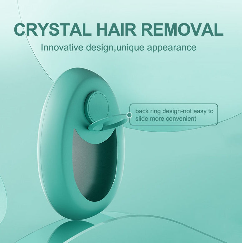 Shopi Vella crystal hair removal tool with innovative design and convenient back ring for bathroom storage