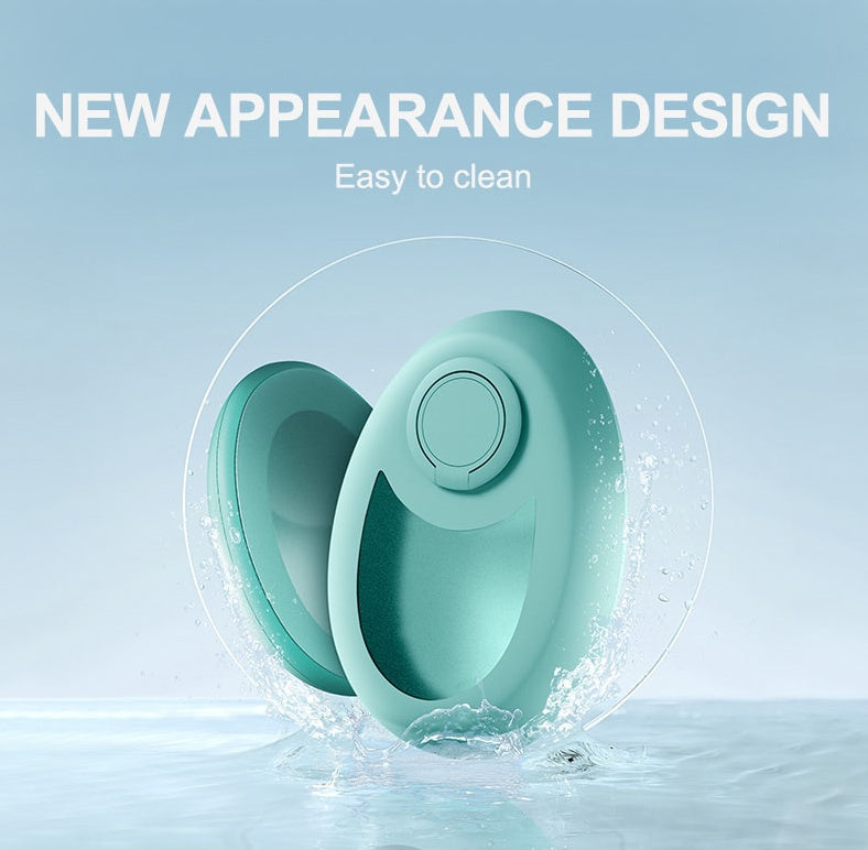 Shopi Vella crystal hair removal tool in teal with new easy to clean design splashing in water