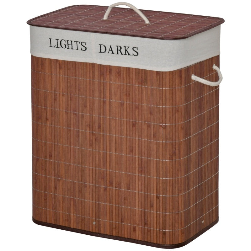 Shopi Vella collapsible laundry hamper with removable bags featuring separate sections for lights and darks