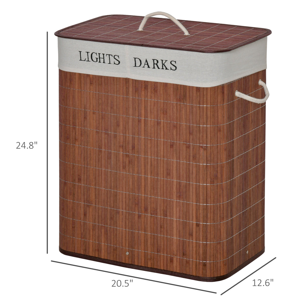 Shopi Vella collapsible laundry hamper with removable bags for sorting lights and darks laundry