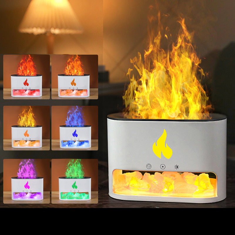 Shopi Vella colorful atmosphere lamp humidifier with multiple color flame effects for home storage and decor