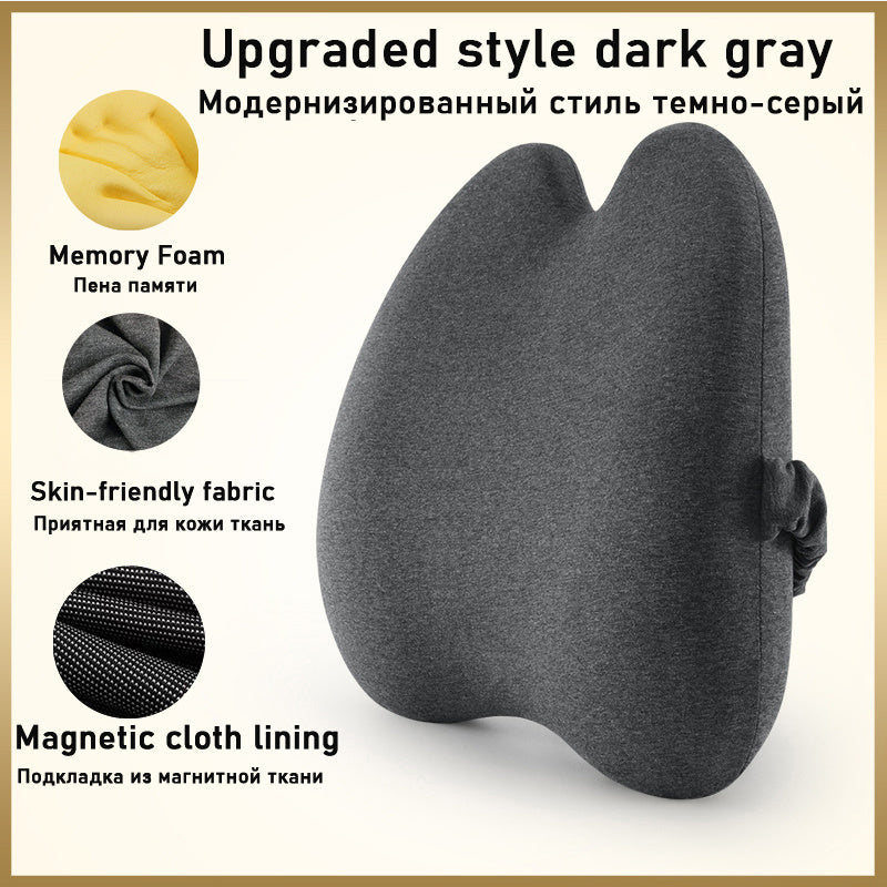 Shopi Vella comfortable car seat cushion for long drives with memory foam and skin-friendly dark gray fabric