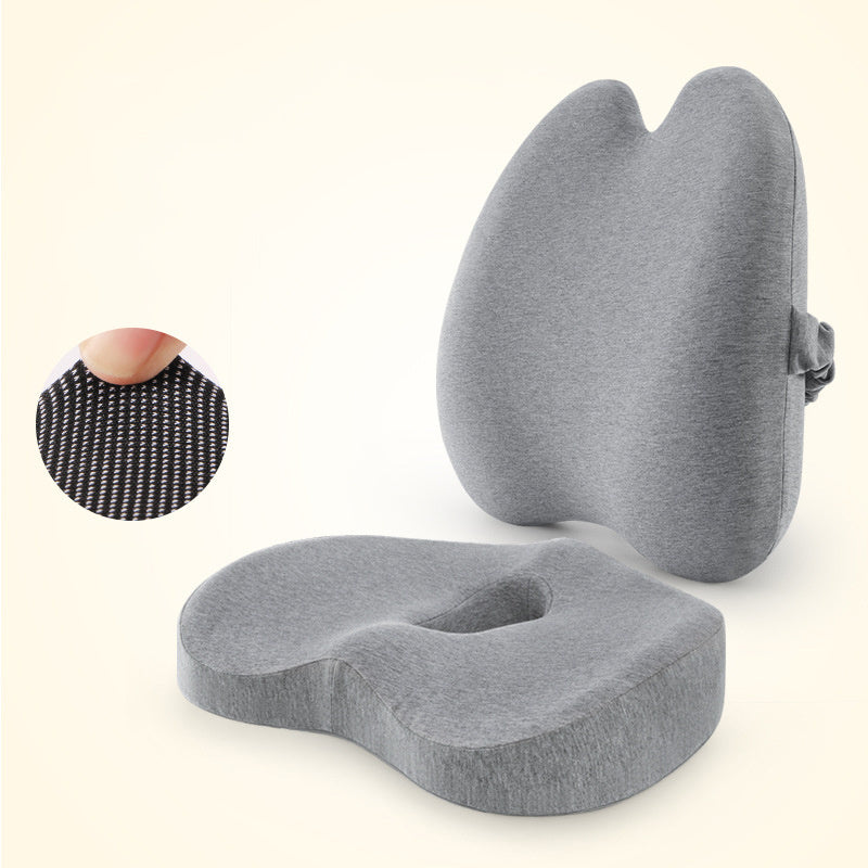Shopi Vella gray comfortable car seat cushion for long drives with ergonomic back and seat support