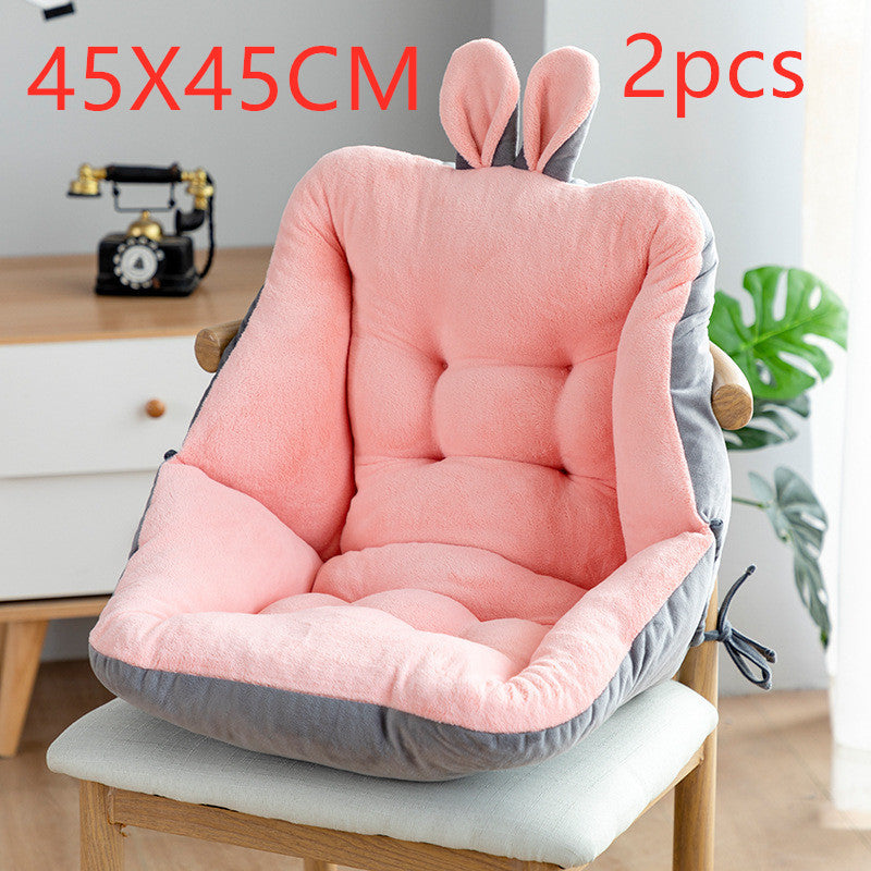 Shopi Vella comfortable seat cushion for home office in pink and gray with bunny ears and padded support