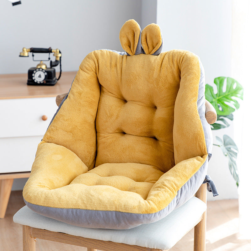 Shopi Vella comfortable seat cushion for home office in soft yellow with back and arm support