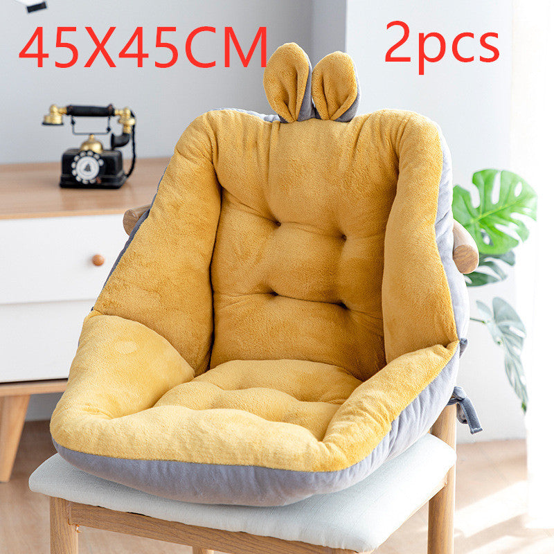 Shopi Vella comfortable seat cushion for home office in yellow with plush padding and back support