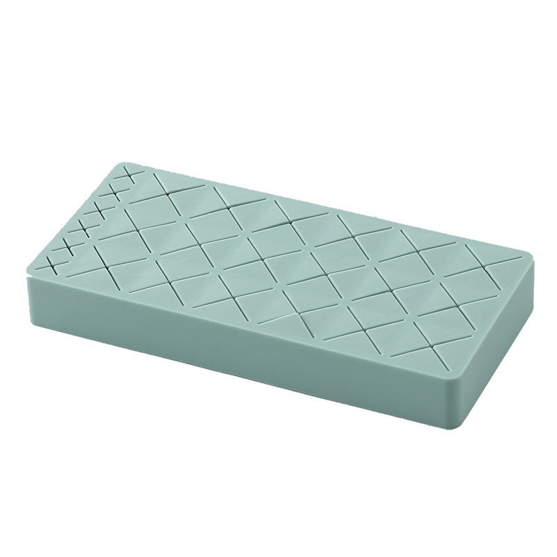 Shopi Vella compact lipstick holder for dressing table in teal with crisscross pattern design