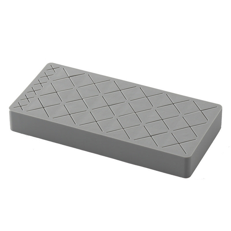 Shopi Vella gray compact lipstick holder for dressing table with geometric grid design