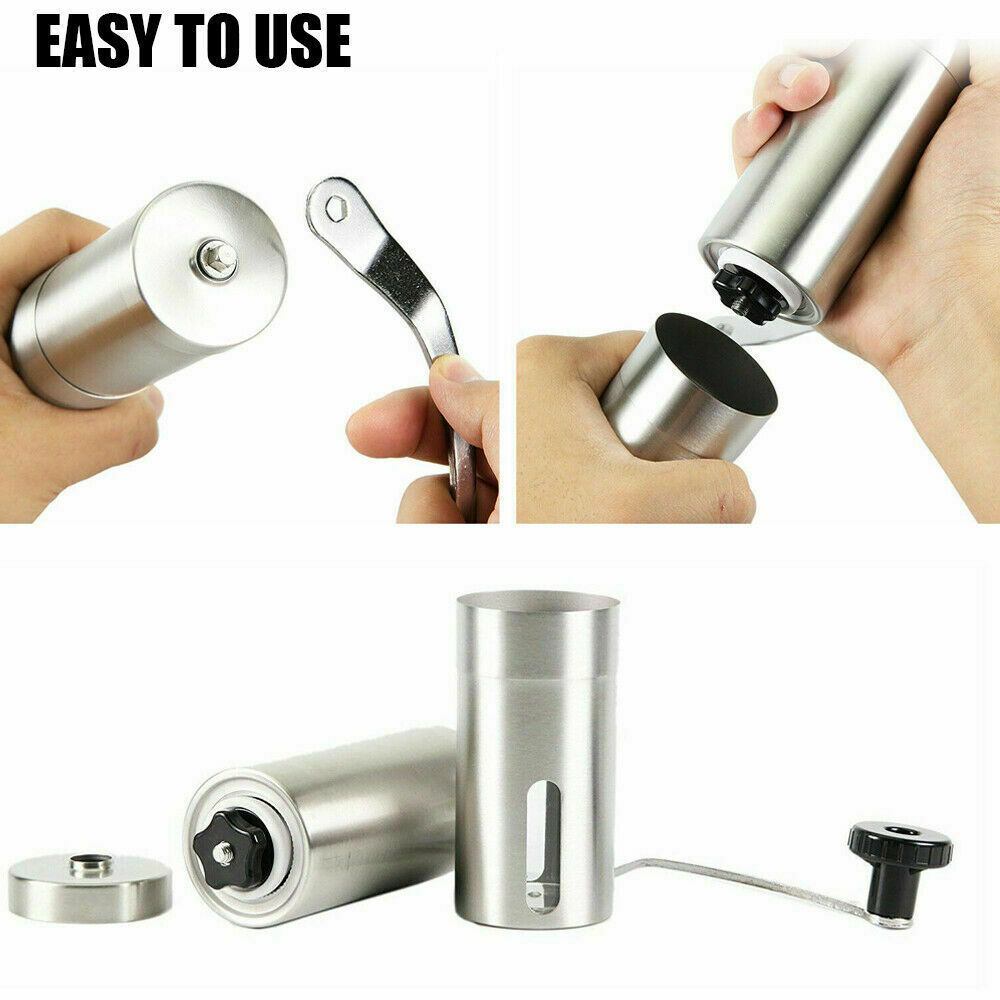 Shopi Vella conical burr coffee bean mill with stainless steel body and detachable parts for easy use