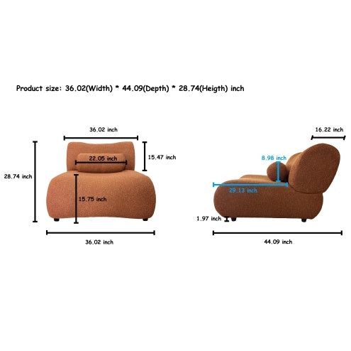 Shopi Vella contemporary green modular sofa with detailed dimensions for width depth and height