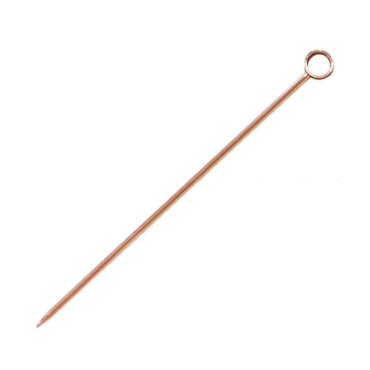 Shopi Vella single rose gold fancy cocktail picks for parties with a circular top design