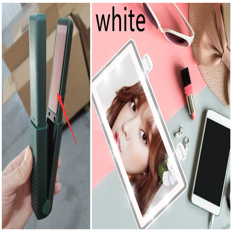 Shopi Vella cordless hair straightener for travel with compact design and built-in mirror for easy styling