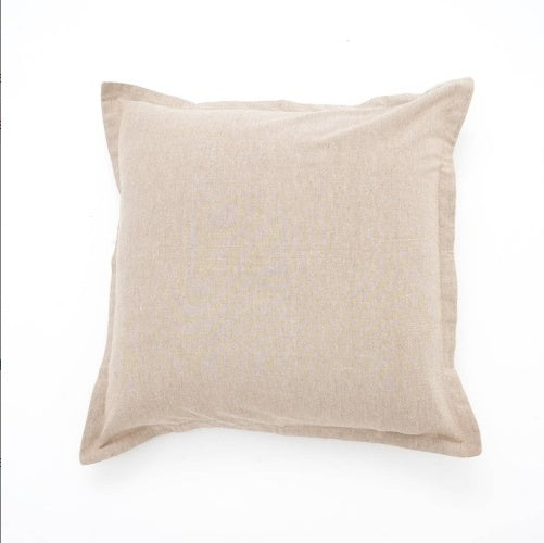 Beige Shopi Vella pillow case made from cotton cushion with flanges for elegant home decor