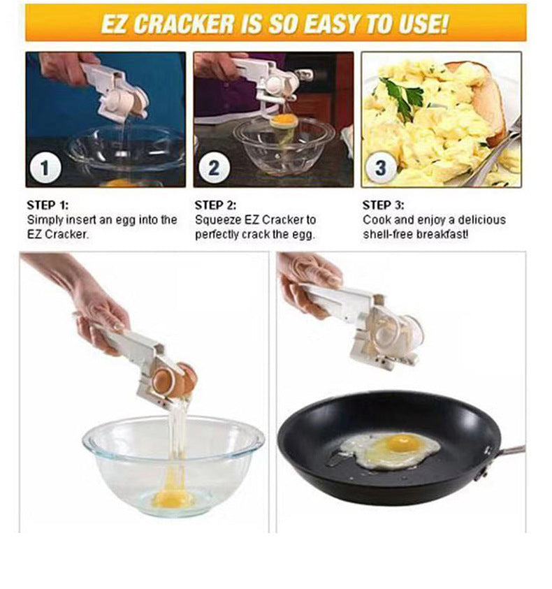 Creative egg shell separator EZ Cracker kitchen tool cracking eggs easily for shell-free cooking