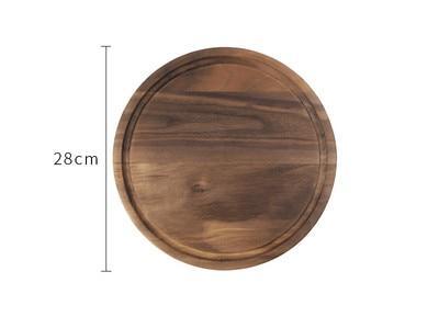Shopi Vella round creative wood cutting board for kitchen measuring 28 cm with smooth finish