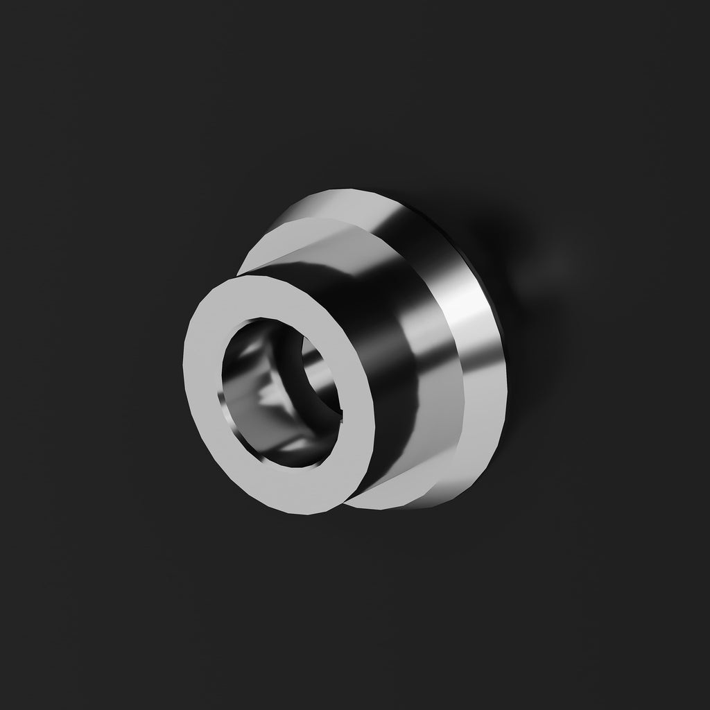 Close-up of weather resistant steel package mailbox locking mechanism with polished metal finish
