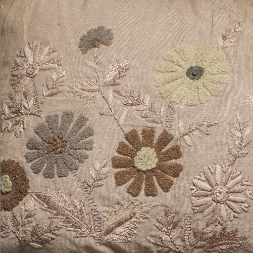 Shopi Vella pillow case with decorative floral pillow for sofa design in neutral tones