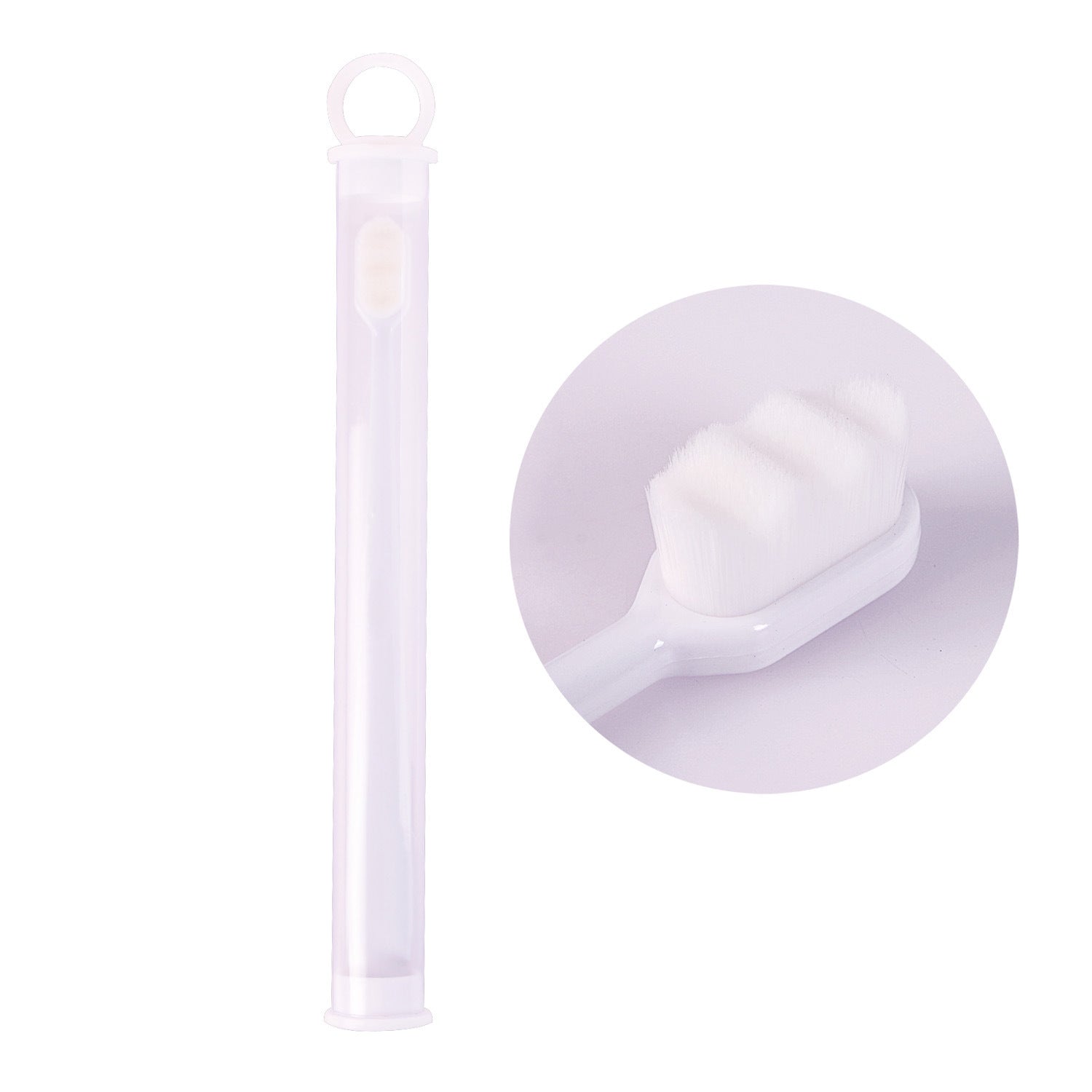 Shopi Vella deep cleaning toothbrush for travel with protective case and soft bristles