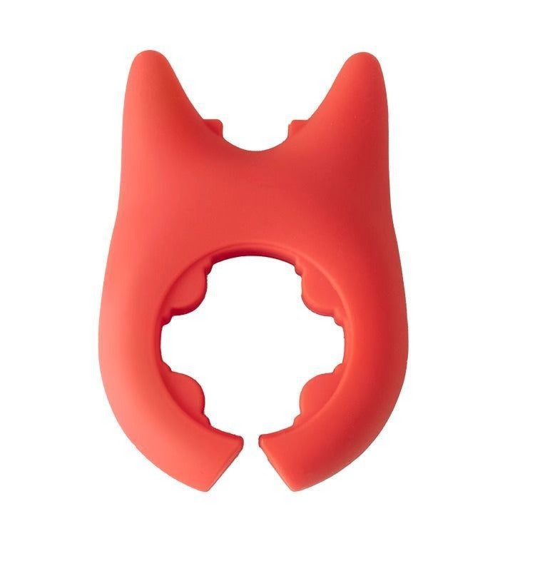 Shopi Vella multifunctional cooking spoon clip in red silicone for convenient kitchen utensil storage