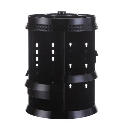 Shopi Vella black diamond wave makeup organizer storage bottle and jar holder with rotating feature
