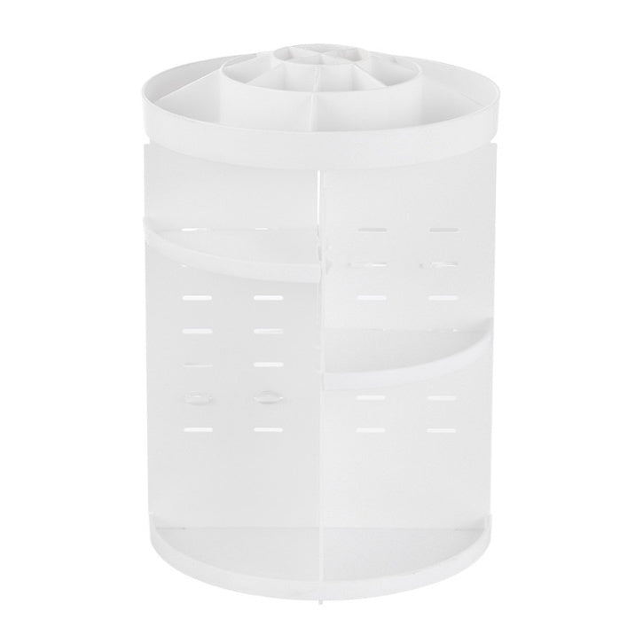 Shopi Vella diamond wave makeup organizer in white with multiple compartments for storage bottles and jars