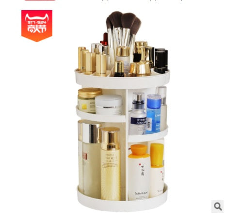 Shopi Vella diamond wave makeup organizer storage bottles and jars with multiple compartments and rotating design