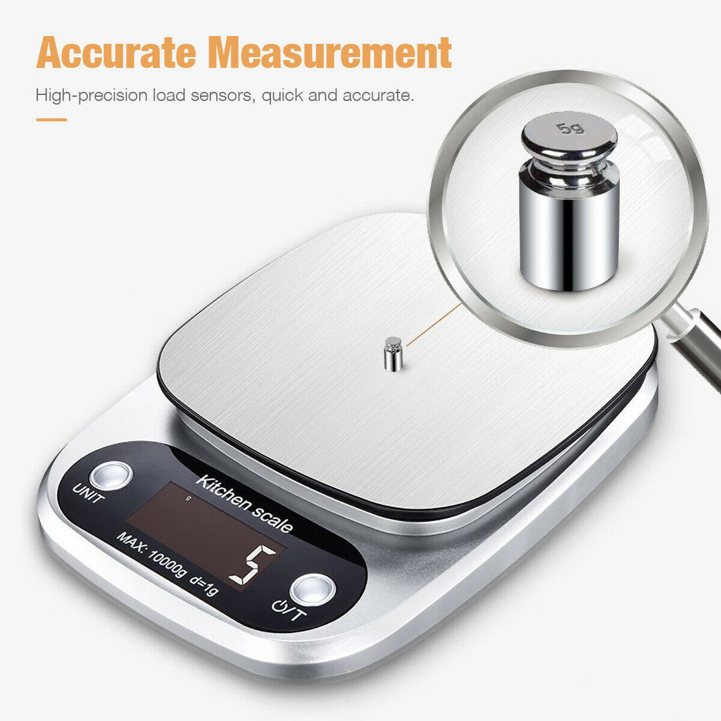 Shopi Vella digital kitchen food scale with stainless steel platform and high precision measurement