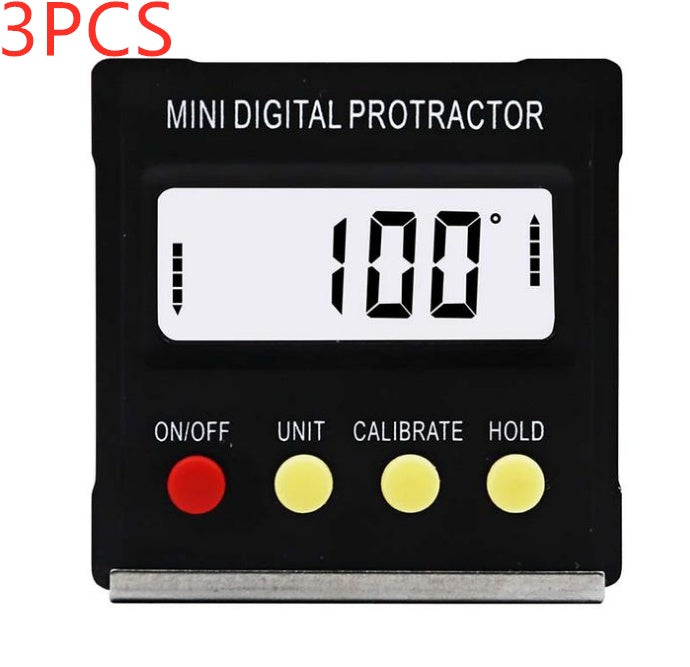 Shopi Vella magnetic angle gauge for woodworking digital mini protractor with LCD display and calibration buttons