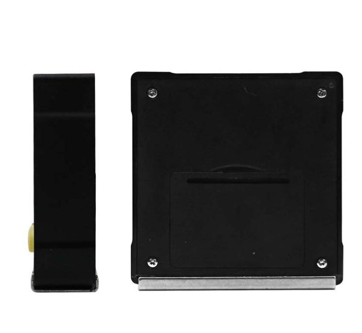 Shopi Vella magnetic angle gauge for woodworking with black square body and metal edge for precise measurements