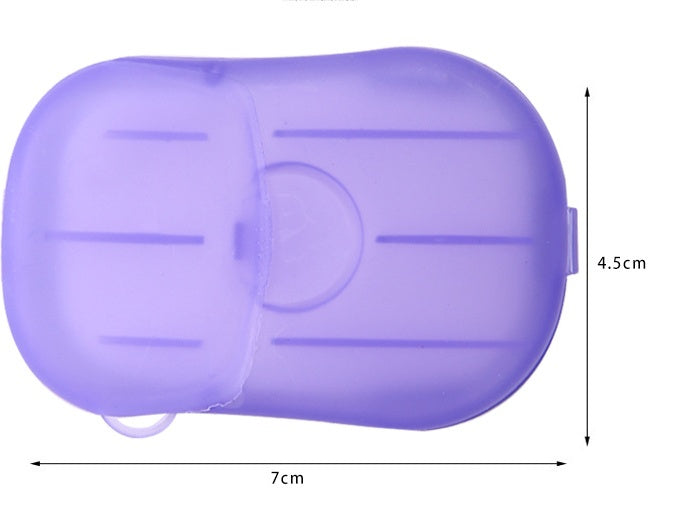 Shopi Vella purple bathroom storage case for disposable hand soap paper measuring 7 cm by 4.5 cm