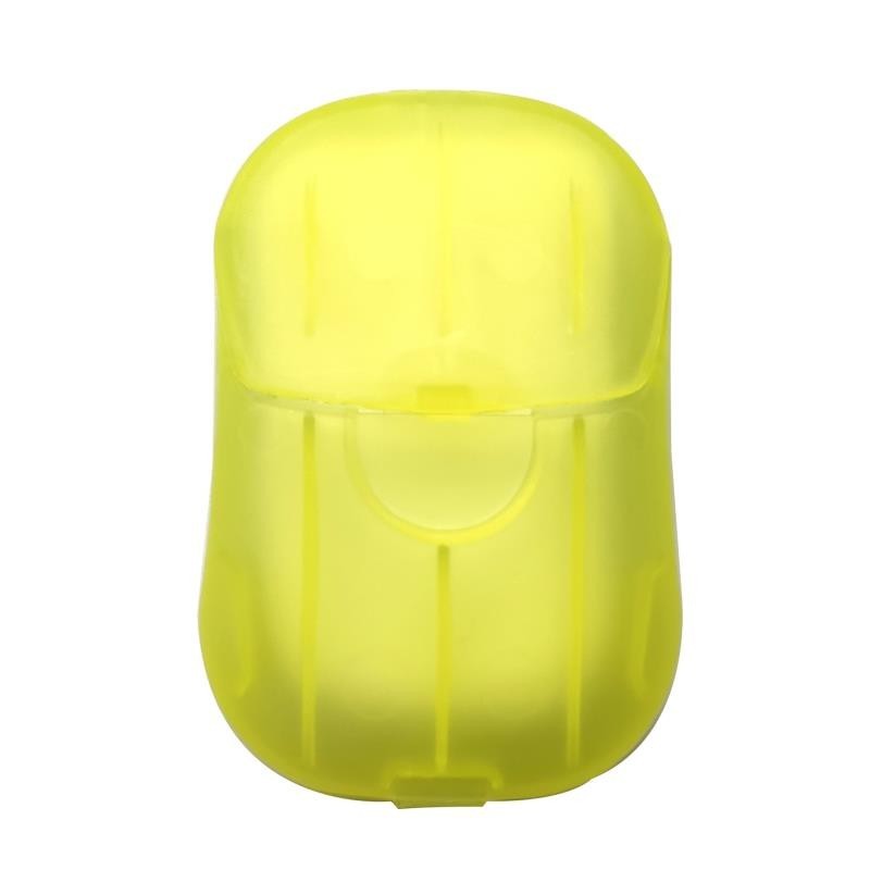 Shopi Vella yellow bathroom storage container for disposable hand soap paper holder