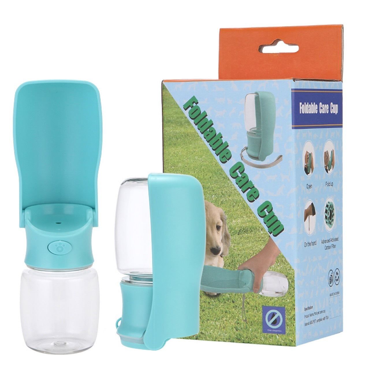 Shopi Vella dog portable water bottle with foldable care cup for easy hydration outdoors