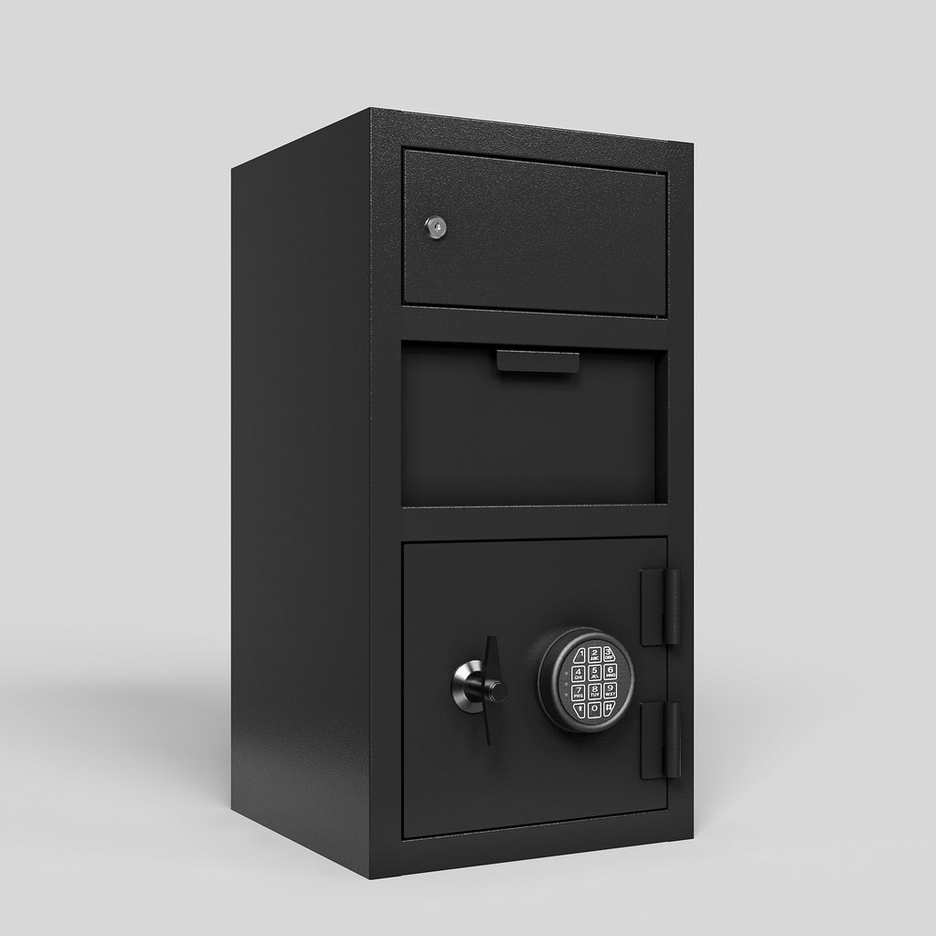 Shopi Vella black double door digital depository safe with keypad and lock for secure storage