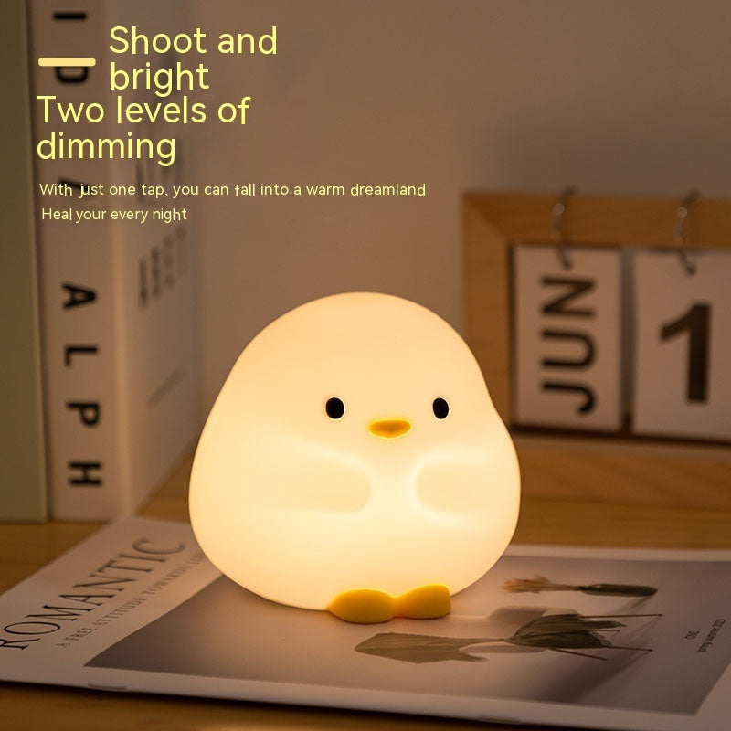 Shopi Vella cartoon LED sleeping light shaped like a glowing cute chick with two levels of dimming