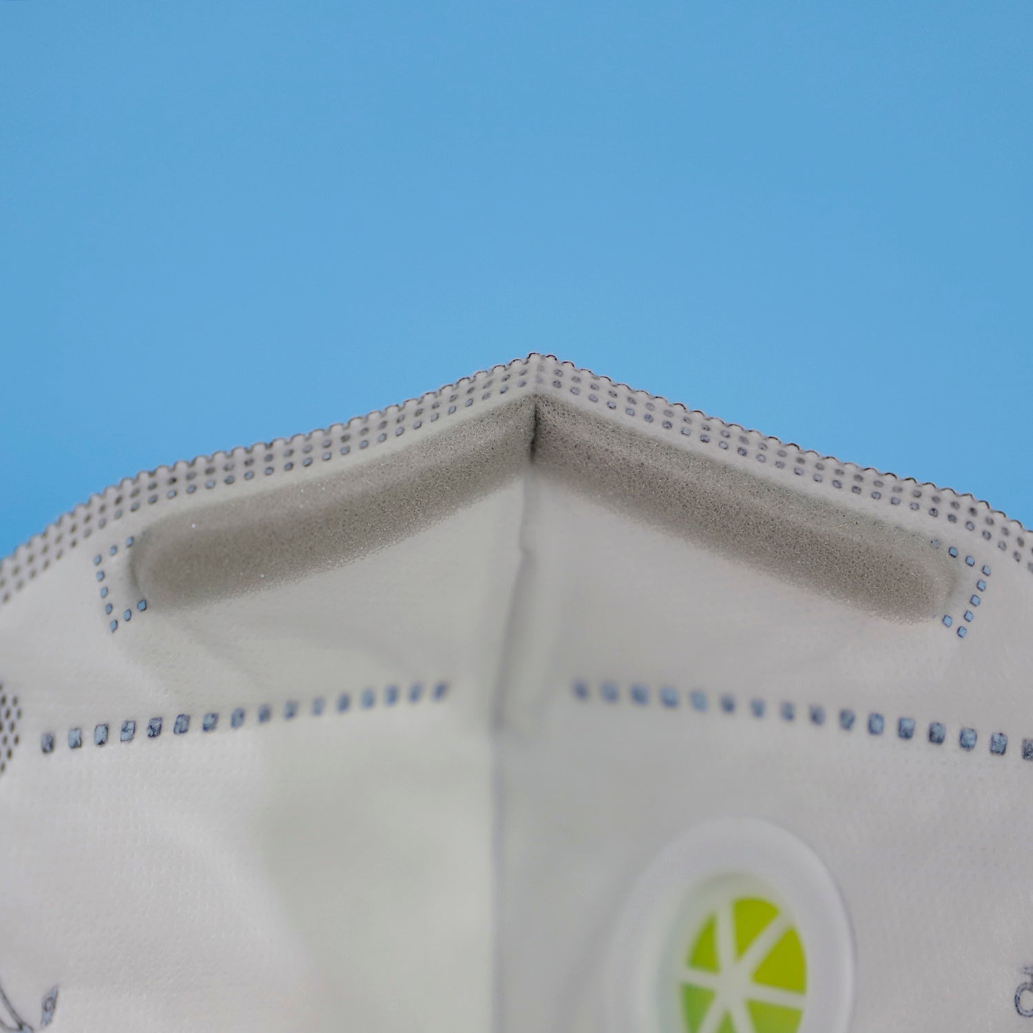 Close-up of Shopi Vella dustproof industrial protective mask with valve and foam nose cushion