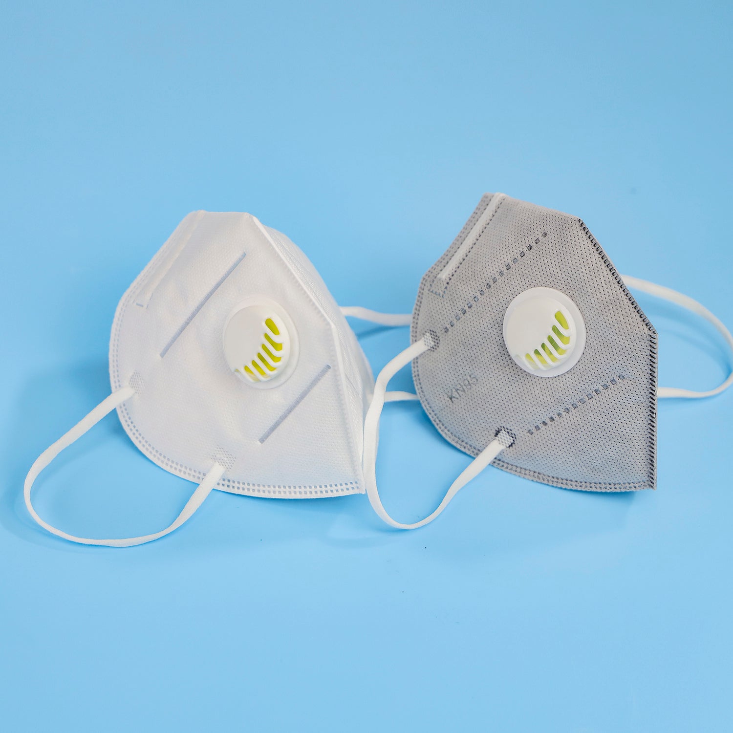 Shopi Vella dustproof industrial protective mask set in white and gray with valve for home storage use