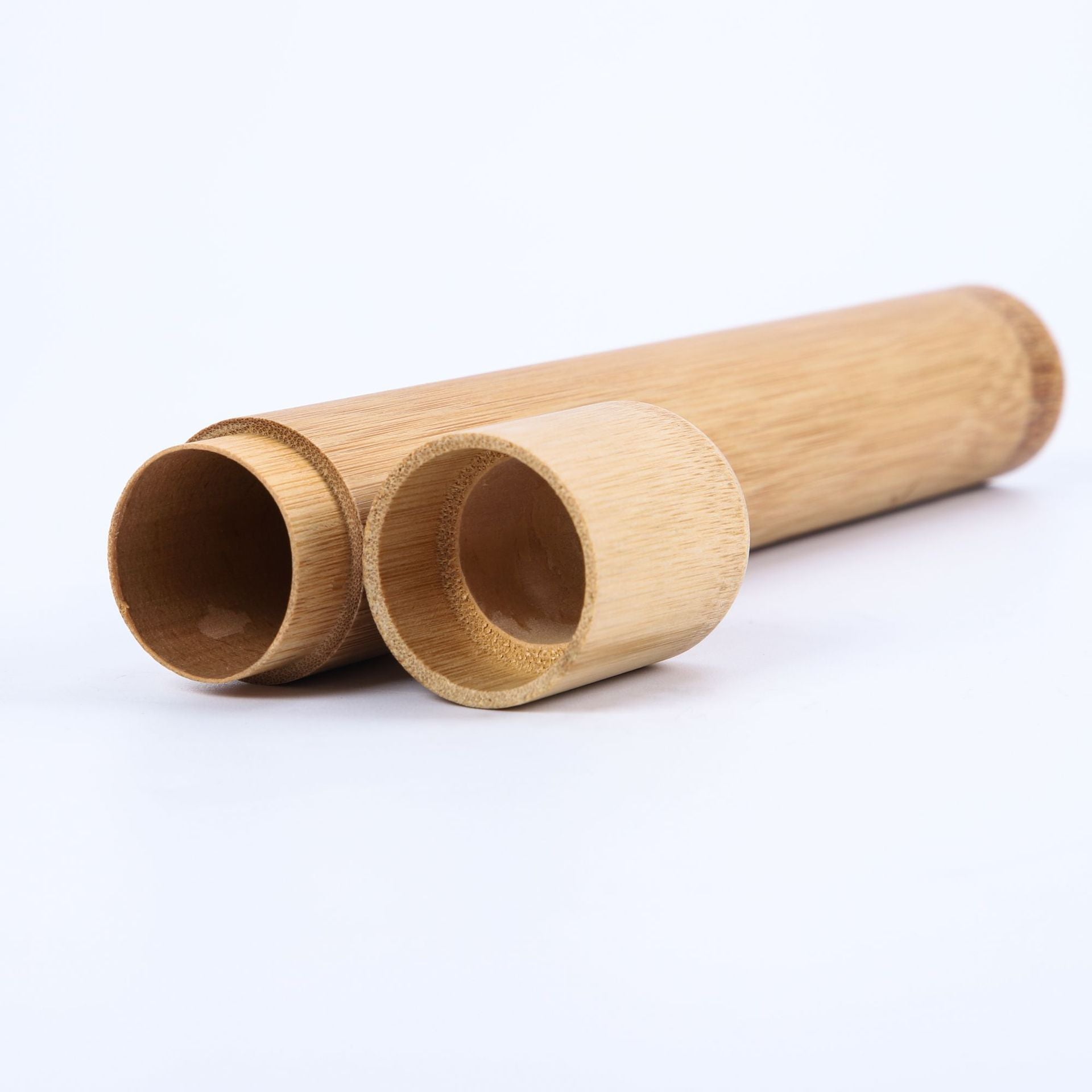 Eco-friendly wooden toothbrush set bamboo storage case for bathroom organization by Shopi Vella