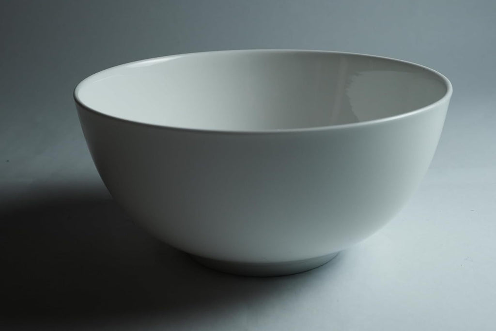 White 8 inch large soup bowl set ideal for serving soup and meals in My Store collection