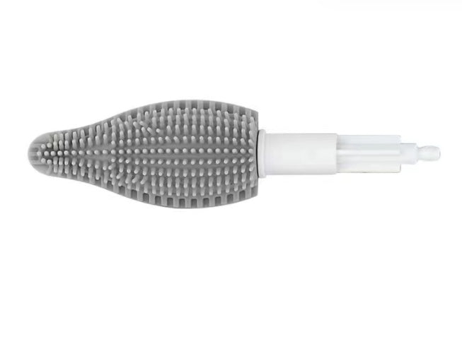 Shopi Vella electric dishwashing brush replacement head with soft gray bristles for kitchen storage