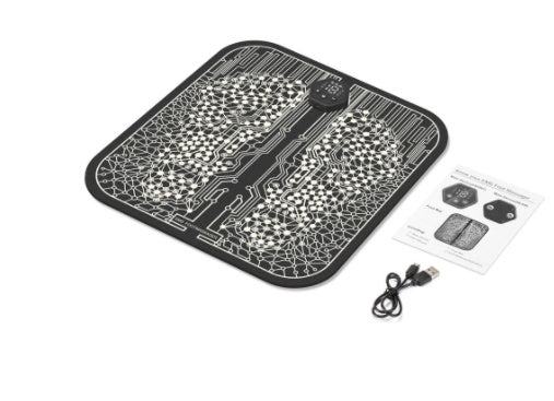 Shopi Vella electric foot circulation pad with USB cable and user manual for improved foot health